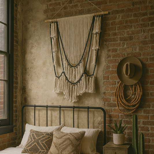 Boho Beaded Large Macrame Neutral