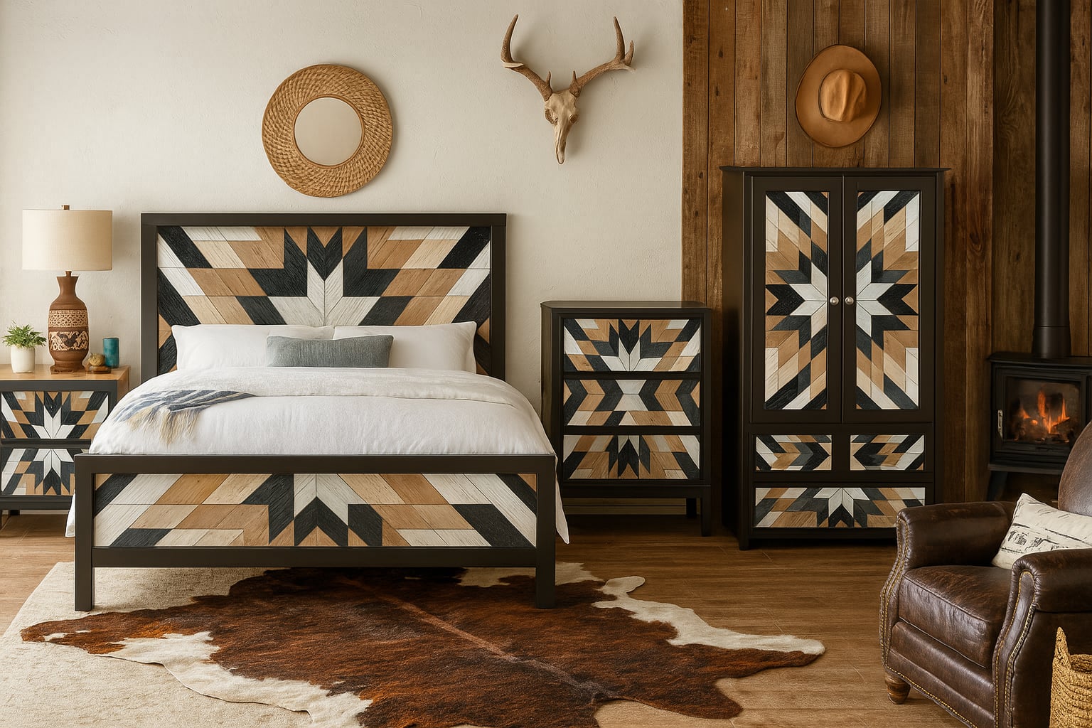 Aztec Black Bedroom Suite
