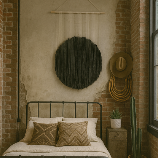 Handcrafted Large Round Green Wall Hanging