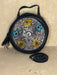 Floral Tooled Black Leather Handbag