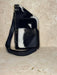 Crossbody black and white cowhide bag